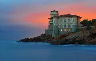 Wallpaper Sea House Tower Italy Glow Tuscany Livorno Image