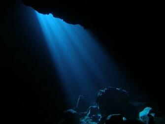 Beautiful Underwater Caves Wallpaper Light In