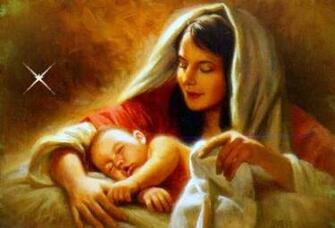 Mother Mary With Baby Jesus Wallpaper