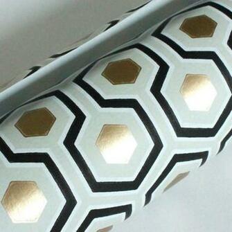 David Hicks Hexagon Wall Paper Sold By The Yard Modernthread