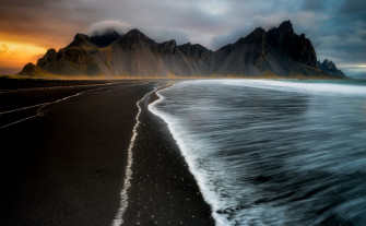 Black Sand Beach Iceland 4k Wallpaper