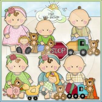 Barefoot Babies Play Date Ne Cheryl Seslar Clip Art Digi Web
