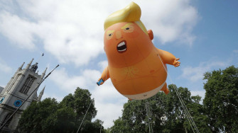 Trump Baby Blimp Hovers Over London S Parliament In Mass Protests