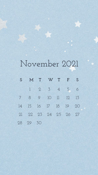 Calendar November Editable Template Phone Wallpaper Psd Cute