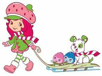 Strawberry Shortcake Image Snow Fun Wallpaper