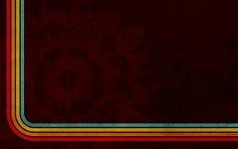 Eastern Flower Retro Stripes Wallpaper