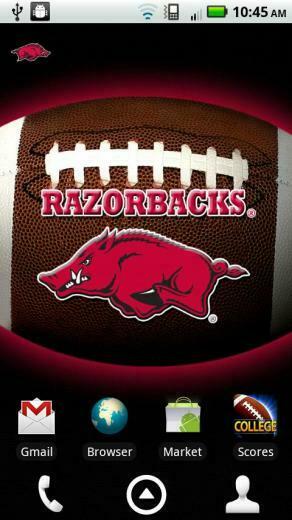Arkansas Razorbacks Revolving Wallpaper App With The Background
