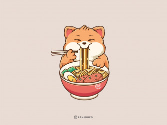 Cat Ramen Illustration By San Dewo On Dribbble