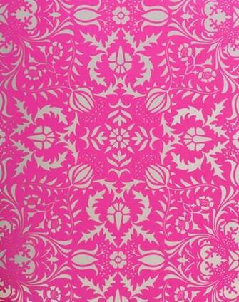 Pink Crown Wallpaper Dauphine Hot Damask