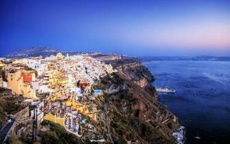 Greece Island City Landscape Wallpaper