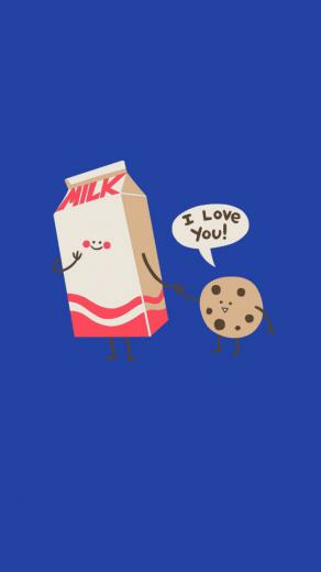Milk And Cookie iPhone Wallpaper
