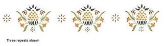 Colonial Pineapple Pattern By Walltowallstencils