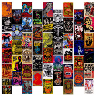 Amazon Xinjianjqin 50pcs Vintage Rock Wall Collage Kit Retro