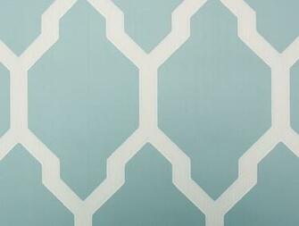 Wallpaper A Large Bold Geometric Repeat Design In Pale Turquoise