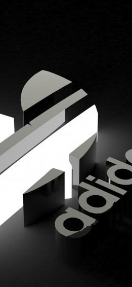 Adidas Logo Black And White 3d Wallpaper