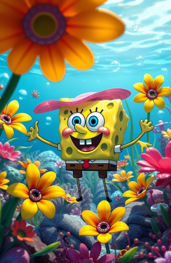 Spongebob Flower Background