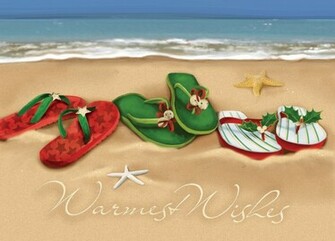Christmas Cards Tropical Boxed