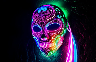 Neon Mask Wallpaper