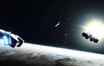 Wallpaper Space Fiction Ship Planet Fan Art Christopher Nolan