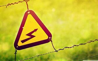 Electricity Warning Sign Wallpaper Background