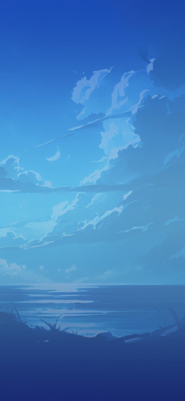 Blue Anime Aesthetic Desktop Wallpaper Top