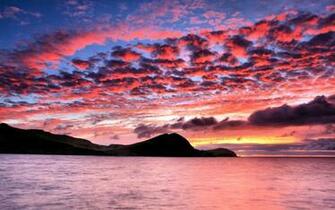 Papers Sunset Pink Beach Beautiful Wallpaper