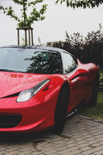 Luxury Red Ferrari Italia Wallpaper