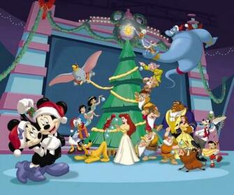 Disney Mickey Mouse Christmas Cartoon Wallpaper
