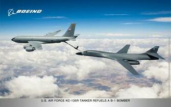 Force Kc 135r Tanker Refuels A B Bomber Desktop Wallpaper
