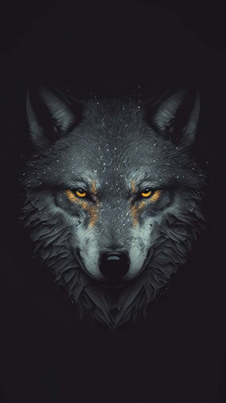 Geometric Wolf iPhone Wallpaper