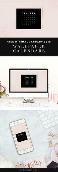 January Wallpaper Calendars Pish And Posh Designs