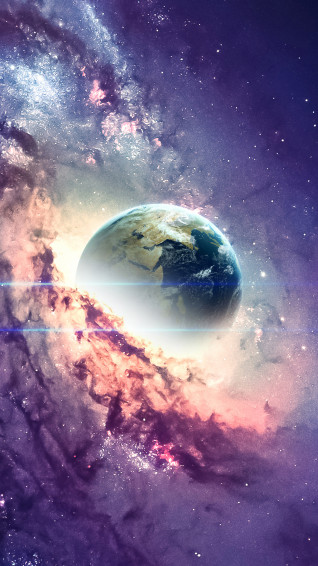 Black Hole Planet Space Stars Digital Art 8k Wallpaper