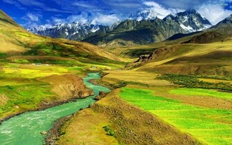 Mountains Grass HDr Photography Skies Grassland Wallpaper Background