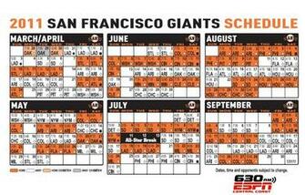 Printable Schedule For San Francisco Giants Auto