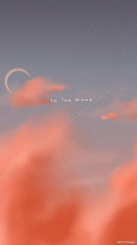 To The Moon Matching Wallpaper
