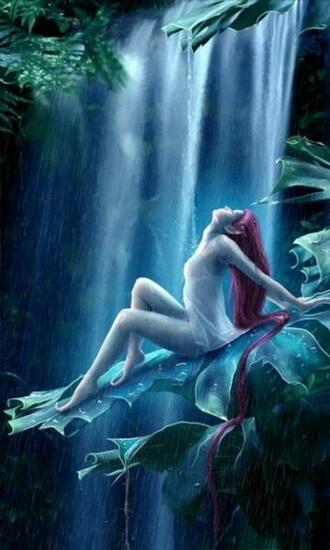 Fairy Raining Waterfalls Live Wallpaper Android