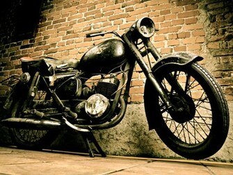 Old Motorcycle By Turlu