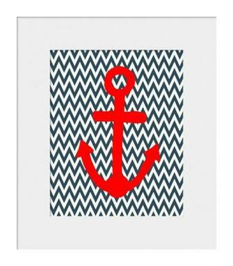 Chevron Anchor Background With