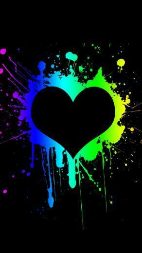 Purple And Black Hearts Wallpaper Heart iPhone 5s