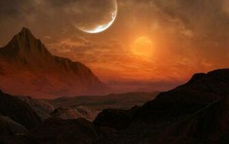 Wallpaper Betelgeuse Alpha Orionis Star Night Moon Mountain