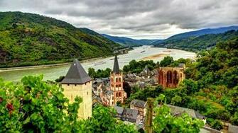 Bacharach Germany On The Rhine River HDr HD Wallpaper