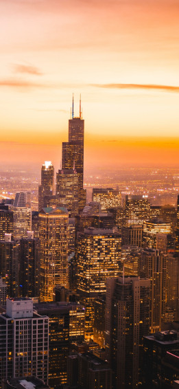 New iPad Pro Wallpaper Chicago 4k Skyline Cityscape Skyscrapers Dawn Sunset