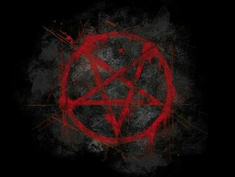 Black Red Pentagram Wallpaper