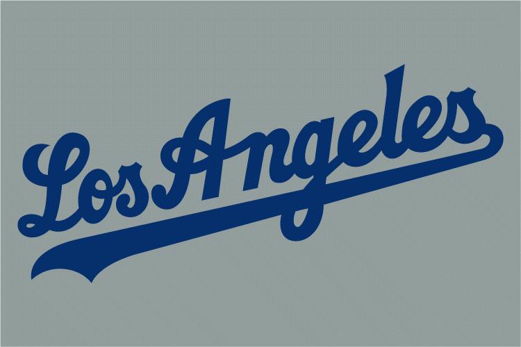 Los Angeles Dodgers Wordmark Logo Road Script