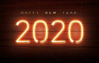 Wallpaper New Year Neon Happy