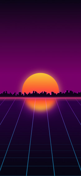 Cool Phone Wallpaper Retro Neon City