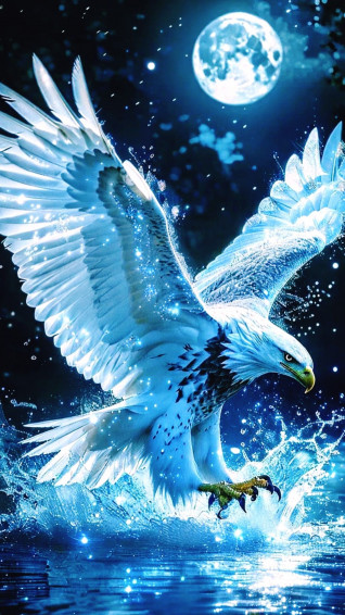 Neon Eagle iPhone Wallpaper