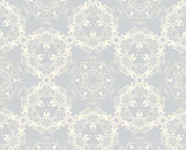 Cream Dove Grey Hand Screen Printed Wallpaper Sea Blue
