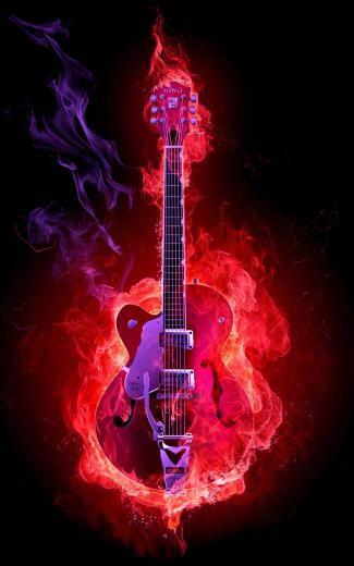 Flame Guitar HD Wallpaper High Definition