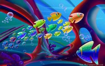 Shoals Of Fish Design Wallpaper